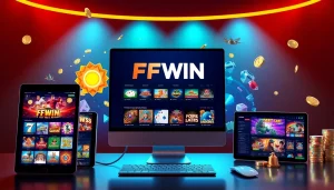 FFWIN online betting platform interface showcasing diverse games and dynamic user experience