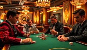 High-stakes poker action at a casino featuring 88i chips enhancing the excitement.