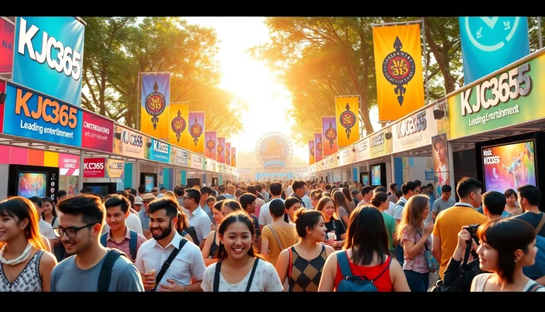 KJC365 community gathering showcasing vibrant entertainment activities and events in a lively atmosphere.