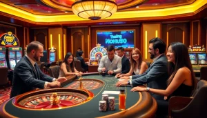 Playing exciting casino games at https://nohu900.in.net/ with luxury atmosphere and vibrant energy.