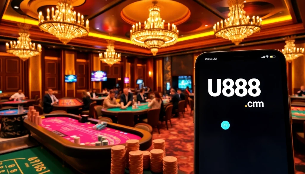 Experience high-stakes poker action at U888 com with vibrant gaming tables and enthusiastic players.