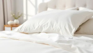 Ervaar de zachtheid van percale katoen met een stijlvolle beddengoedopstelling.