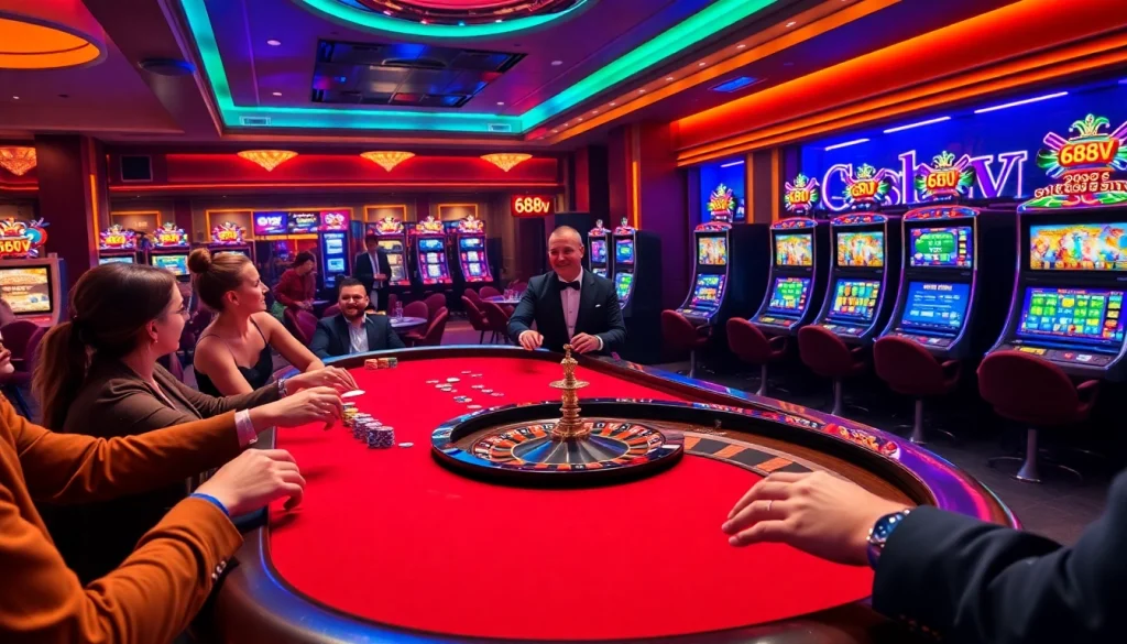 Experience the thrill of high-stakes gambling with 688v at luxurious casino tables and vibrant slot machines.