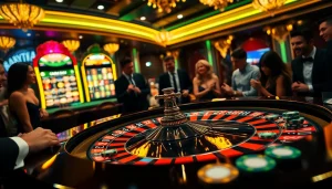 Experience the excitement of tải daga with players gathered around a luxurious casino table.