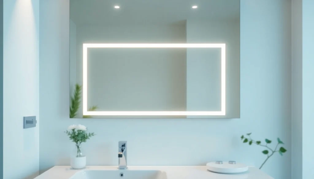 Enhance your space with a stylish mirror with Lights providing bright illumination.