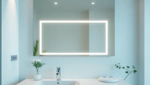 Enhance your space with a stylish mirror with Lights providing bright illumination.