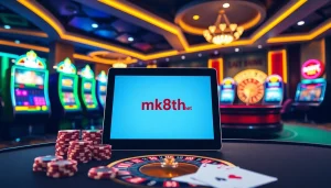 Engage in thrilling gameplay at https://mk8th.net/ with vibrant slot machines and luxurious casino tables.