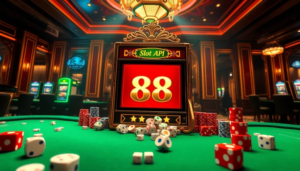 Players enjoying the excitement of Slot API Raja 88 at a vibrant casino table.