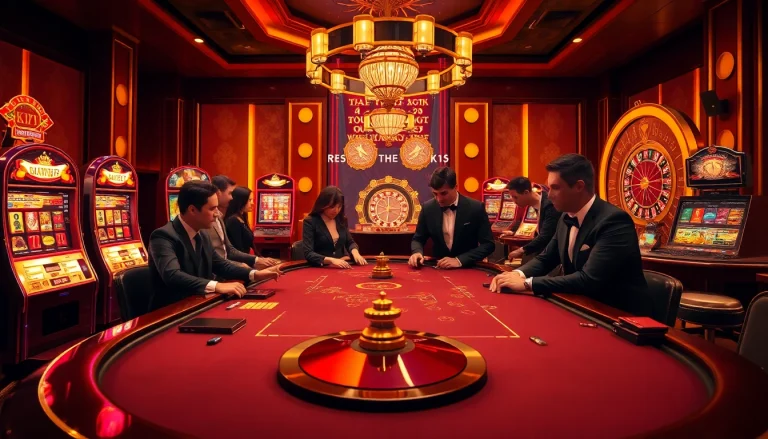 Engaged players at a KJC poker table enjoying the thrill of high-stakes gambling.