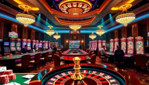 Experience the thrill of Batara88 with vibrant slot machines and casino games in this exciting scene.