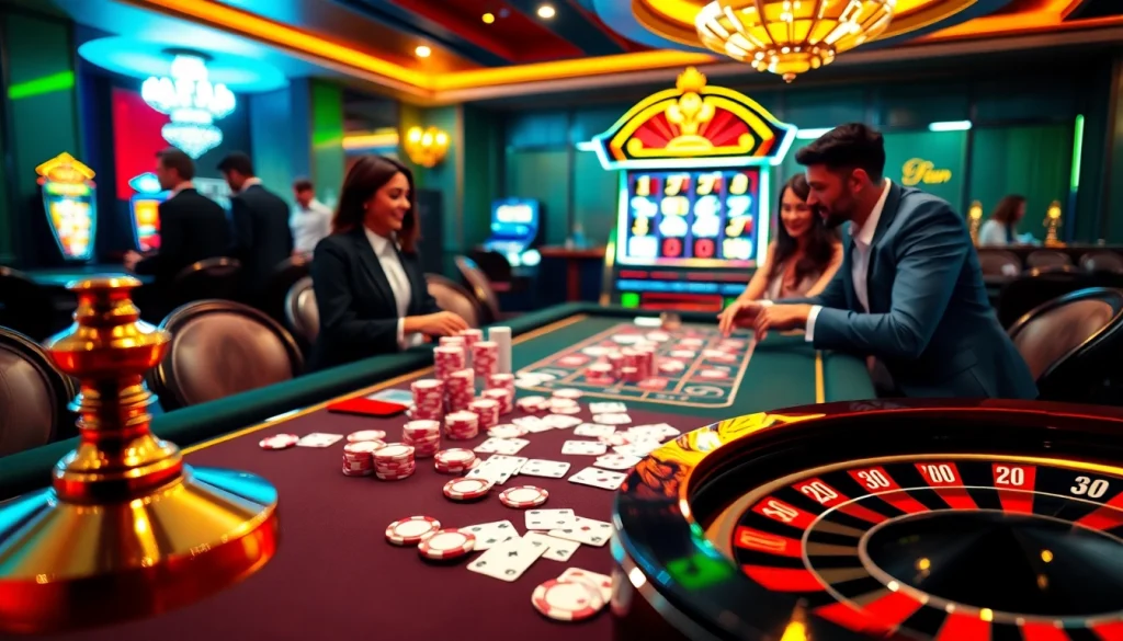 Experience thrilling gameplay at OKFUN COM with vibrant casino tables and exciting slot machines.