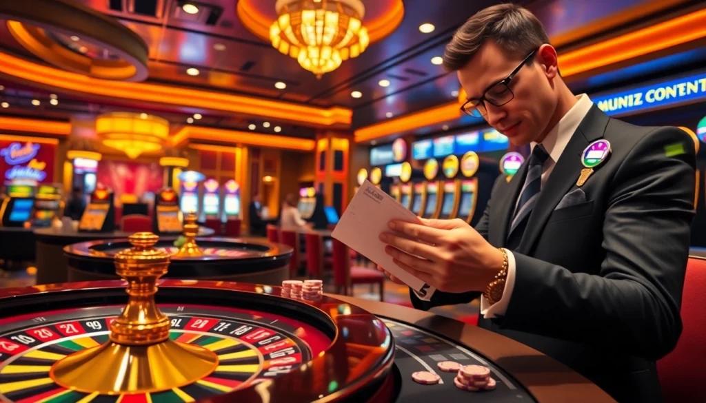 Experience excitement with Tool xổ số siêu tốc at a luxury casino featuring roulette and poker games.