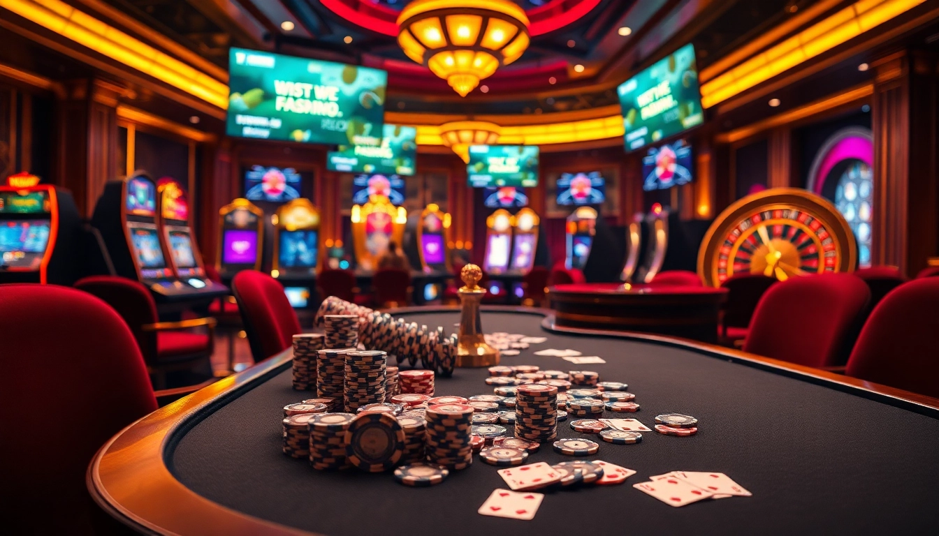 Experience the thrill of online gambling with www.kjc.global casino visuals showcasing vibrant poker actions.