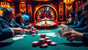 Experience thrilling poker strategies with luongsontv, professional casino gaming backdrop.