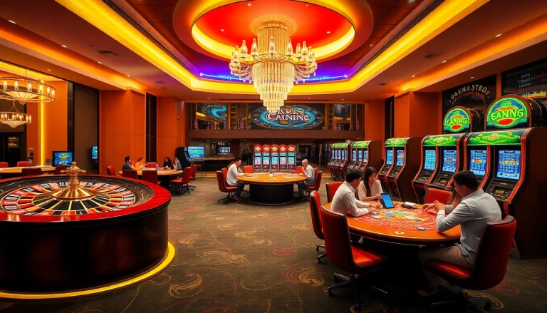 Experience the excitement of online gambling at https://xx88.today/ with this vibrant casino scene.