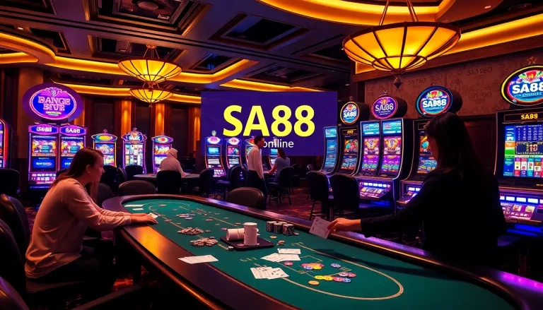 Experience thrilling casino games at SA88 with vibrant slots and engaging atmosphere.