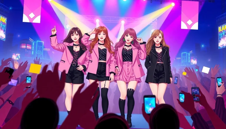 Catch the latest Blackpink news featuring energetic concert moments and performances on stage.
