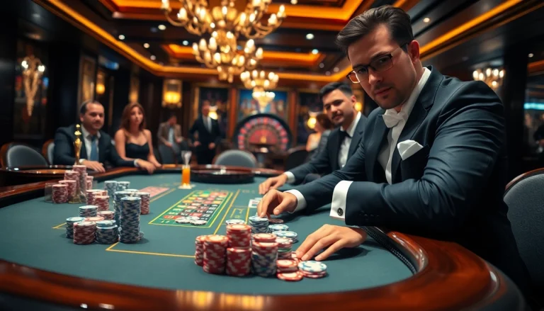 Experience high-stakes action at 789f com poker tables with colorful chips and cards.