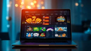 55DD online betting platform interface showcasing engaging slot games, poker tables, and sports betting options in a secure environment.