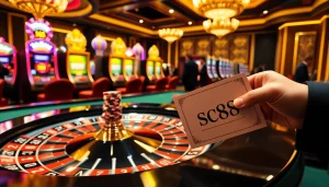 Players at a roulette table engaging in high-stakes bets and enjoying the thrilling casino atmosphere with sc88.