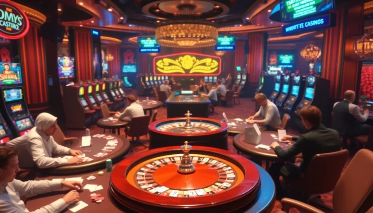 The hidden wiki reveals vibrant casino gameplay with poker tables, slot machines, and roulette excitement.