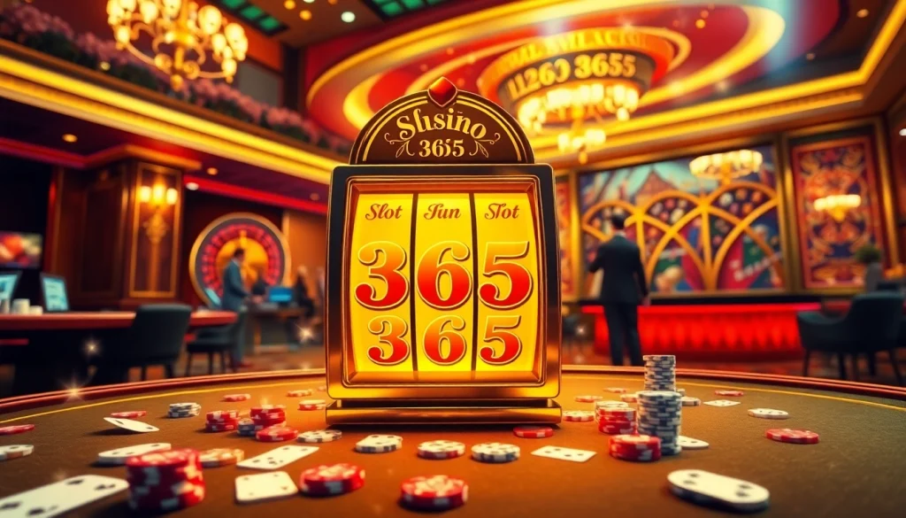 Experience the thrill of Slot 365 with vibrant slot machines and exciting casino action.