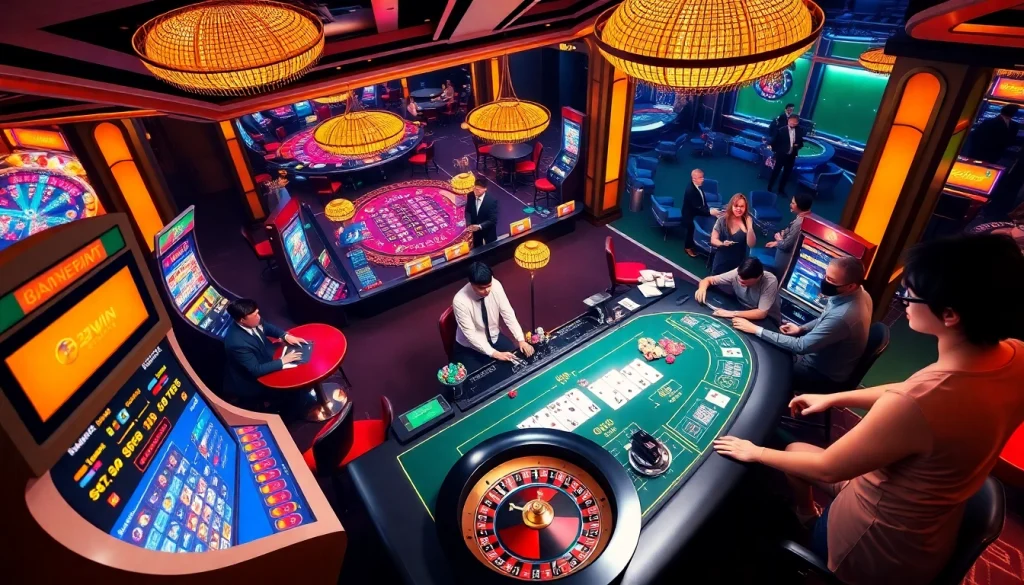 Engage in exciting gameplay at https://32win.capital/ with vibrant casino tables and enthusiastic players.