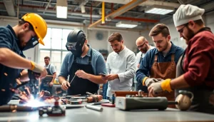 Students training at a Trade School In Tennessee in a hands-on environment.