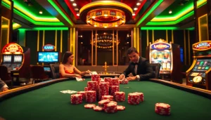 X88 tours reveal an elegant poker scene with players, chips, and roulette excitement.