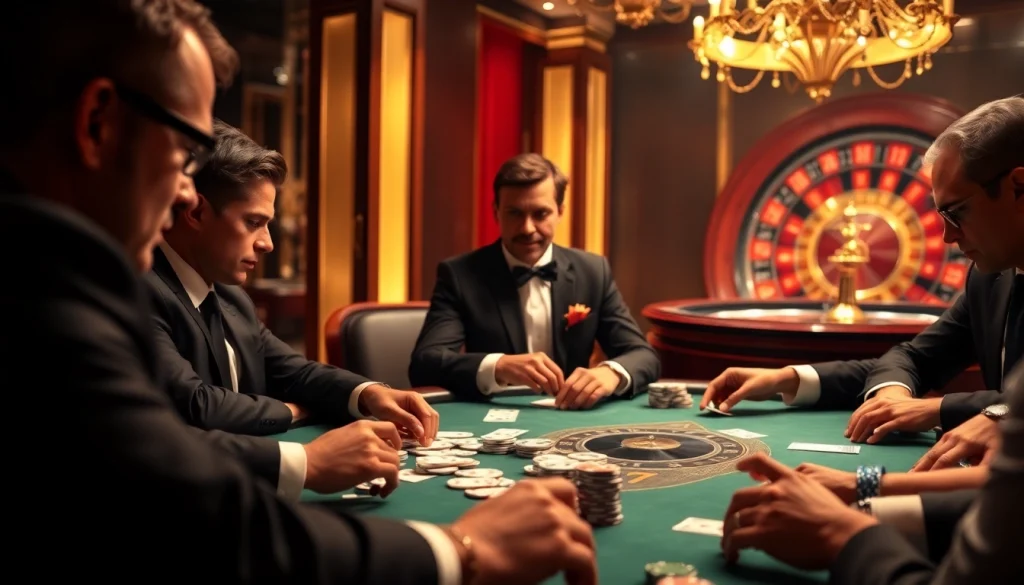 Players enjoying a thrilling poker game at rr 88 casino with vibrant chips and cards.