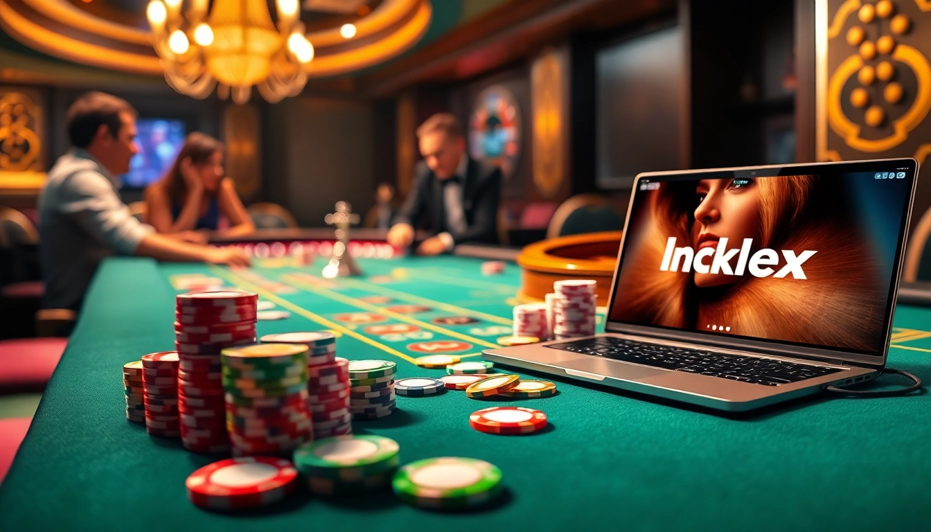 Experience the excitement of link thabet at a lively casino poker table with vibrant chips.