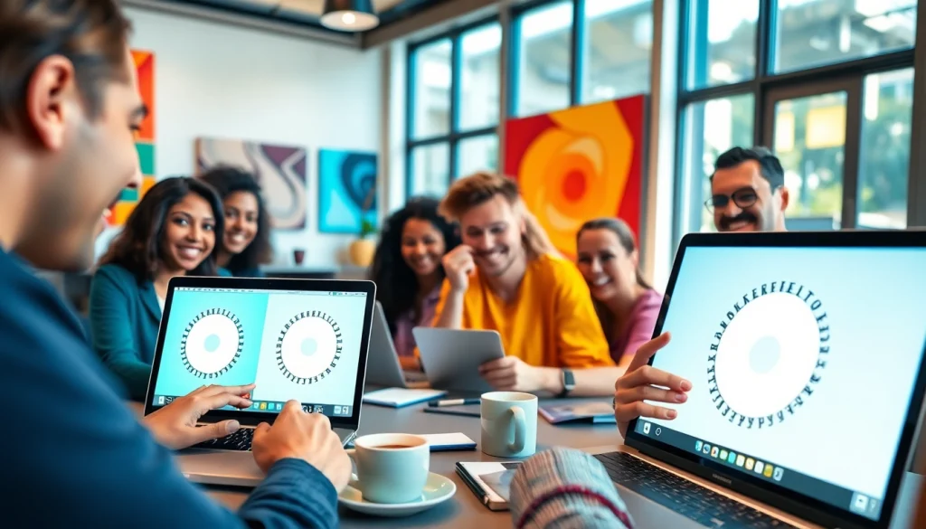 Circle photo cropping tool in action with diverse users creating stunning circular images.