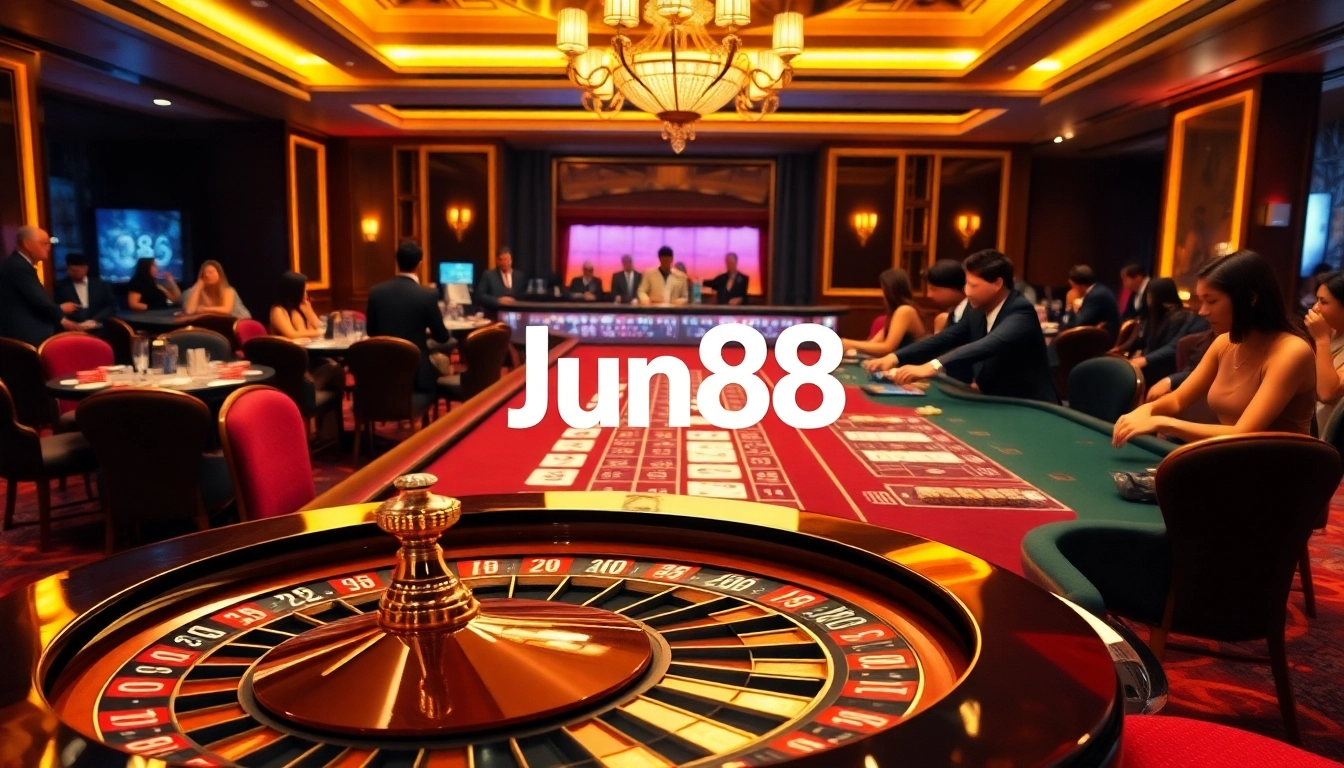 Experience the thrill of Jun88 with vibrant casino games and engaged players.