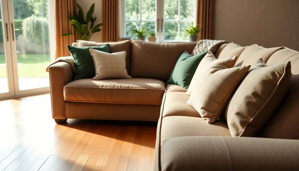 Zorg voor stijl en comfort met zuiver linnen kussens op een bank in een gezellige woonkamer.