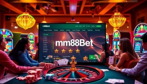 Experience the thrilling online gambling world of mm88bet, featuring vibrant casino games and engaging user interface.