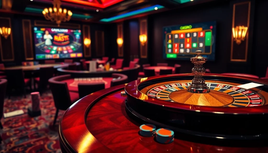 Jouez à des jeux passionnants dans ce casino en ligne professionnel avec roulette et jetons de poker.