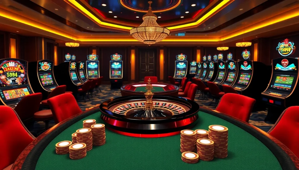 Vivez l'excitation du casino en ligne avec des machines à sous vibrantes et des roues de roulette.