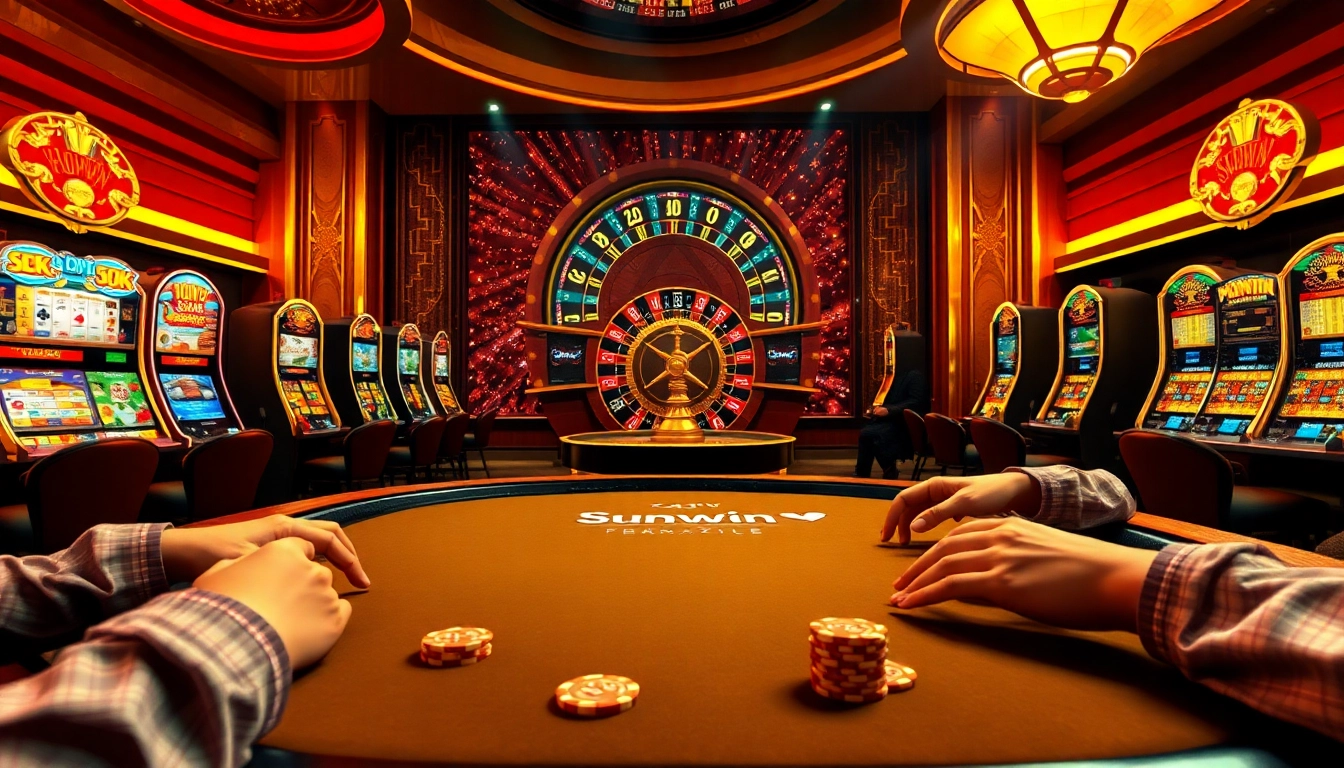 Experience excitement at the sunwin casino poker table featuring intense gameplay.