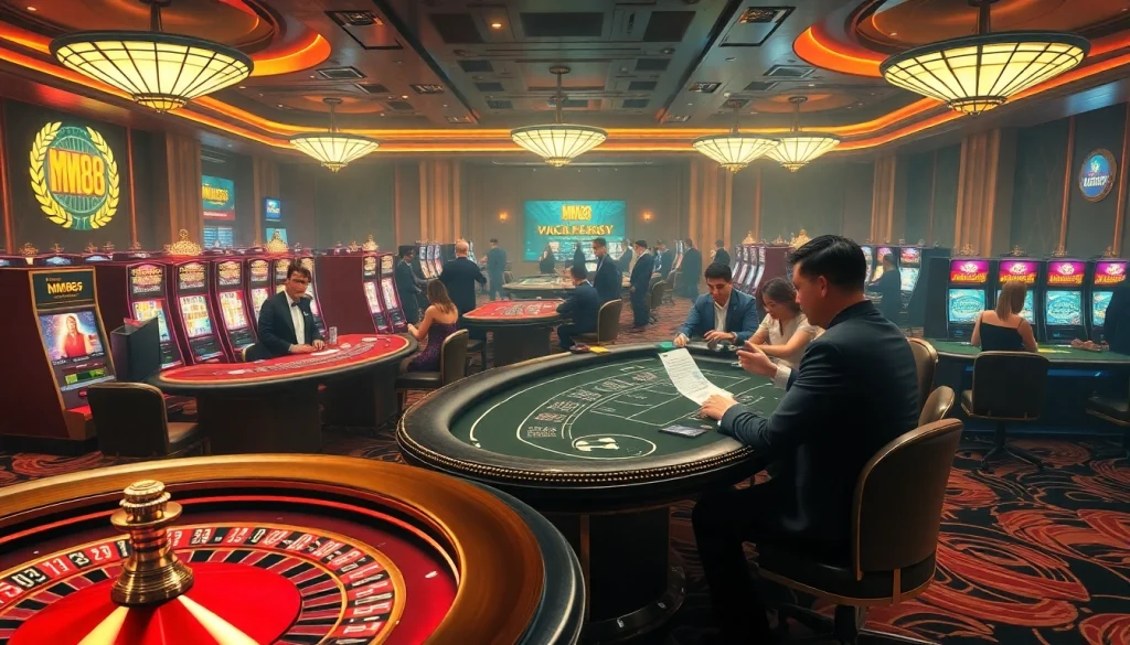 Experience the thrill of MM88 with vibrant casino tables, exciting poker games, and dynamic betting action.
