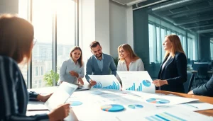 Gaining insights from competitive intelligence faqs during a team meeting.