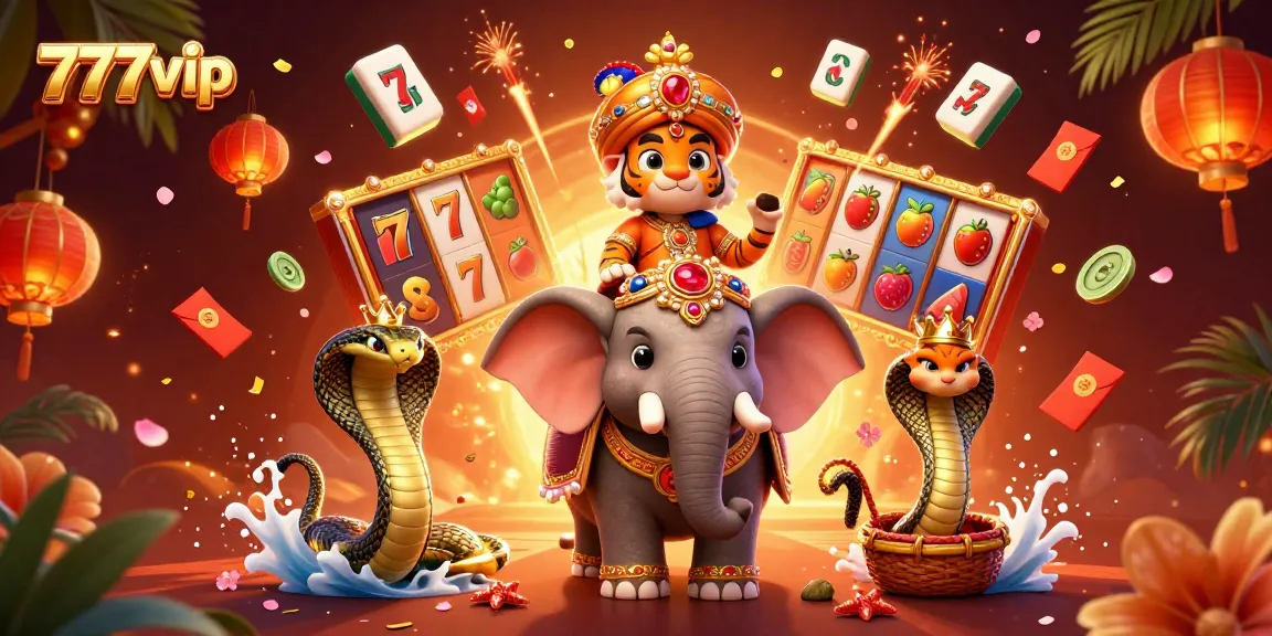Experience thrilling games at 777vip with an engaging 3D illustration of vibrant casino elements.
