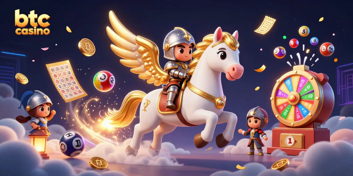 Giocatori che si divertono in un btc casino con giochi e premi scintillanti.