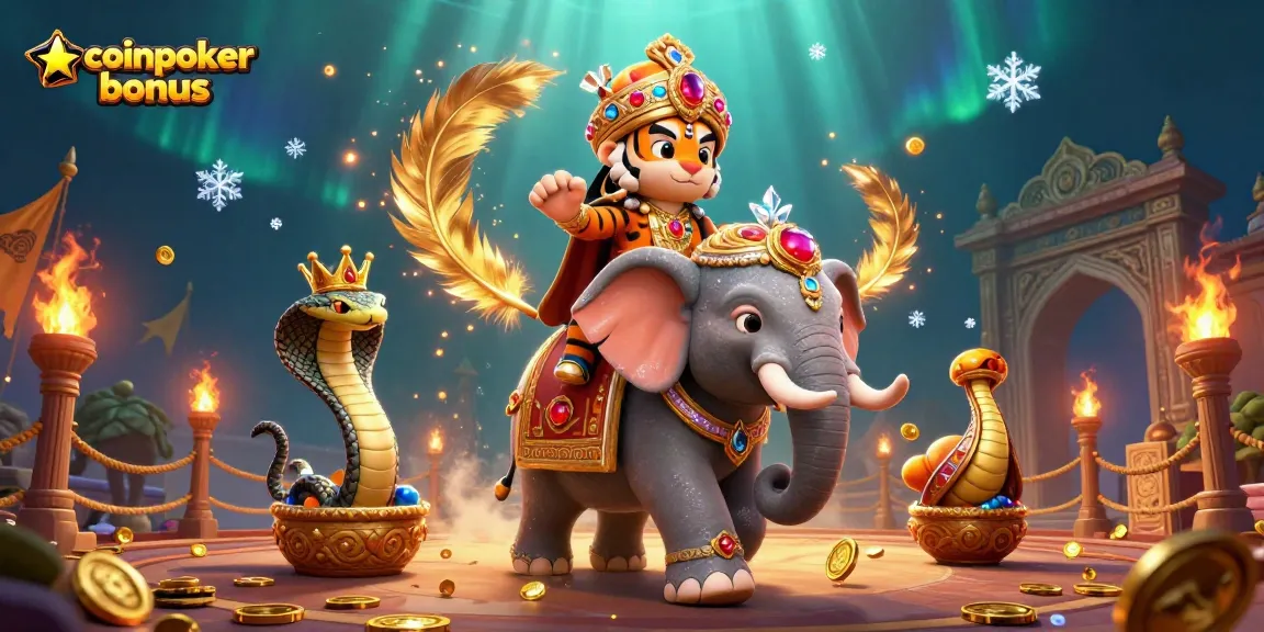 Découvrez le coinpoker bonus avec des personnages dans un décor de casino animé et coloré.