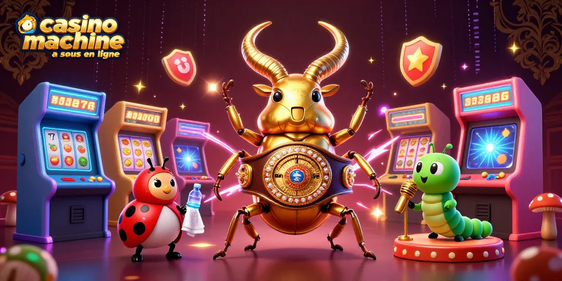 Jouez aux machines à sous en ligne dans cette illustration colorée captivante de casino machine a sous en ligne.