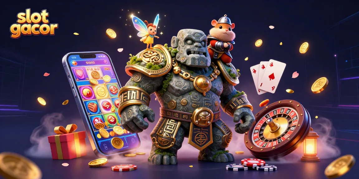 Experience the thrill of slot gacor as a stone golem, fairy, and knight bring the game to life!