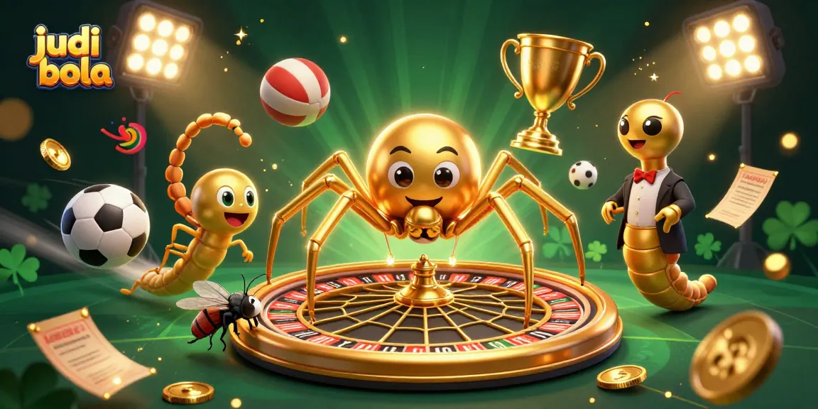 Engage in judi bola with a thrilling illustration showcasing sports betting excitement and dynamic game elements.