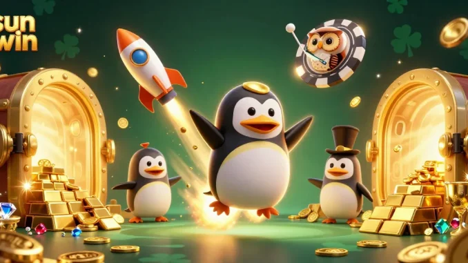 Play and win big at Sun Win with golden treasures and vibrant casino graphics.