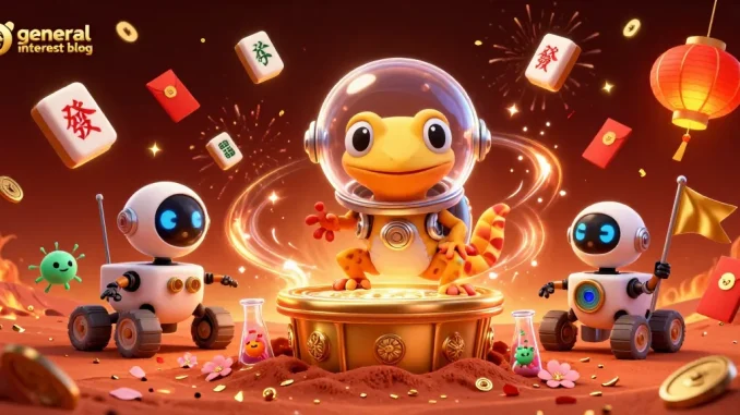 Engage with the thrilling atmosphere of a general interest blog at a colorful alien casino.