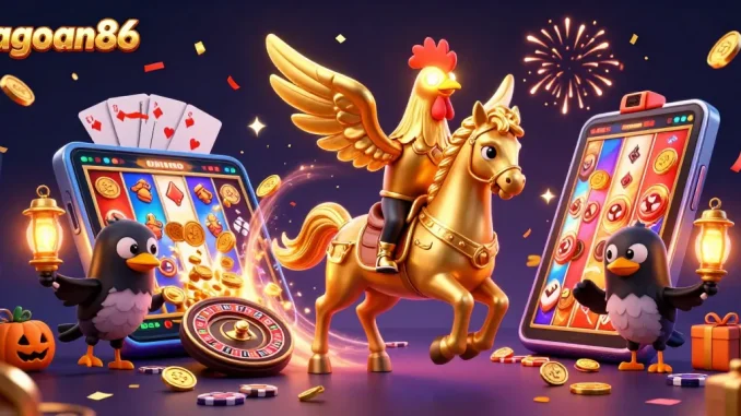 Experience the excitement of jagoan86 with a vibrant casino scene featuring dynamic characters and rich gameplay elements.