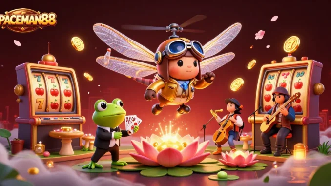 Engage with SPACEMAN88's vibrant casino action featuring slots, lively characters, and dynamic elements.